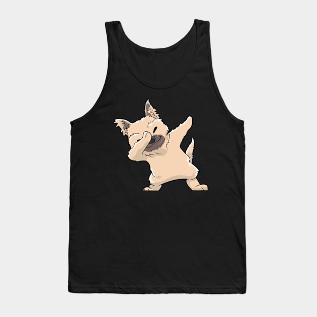 Cairn Terrier Dabbing Kawaii Tank Top by KAWAIITEE